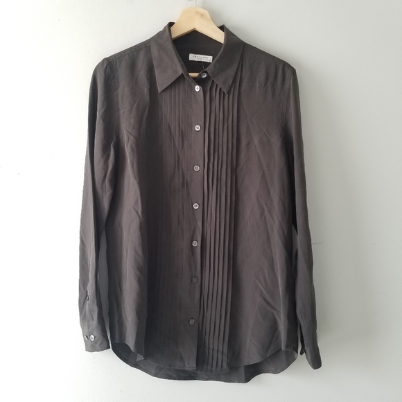 Equipment Femme 100% Silk Gray Button Shirt XS - Picture 1 of 8